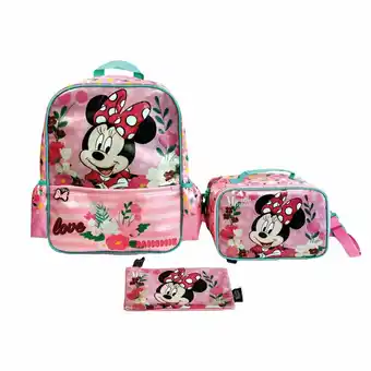 Tottus Mochila promocional + lonchera + cartuchera minnie mouse tottus 2021 oferta