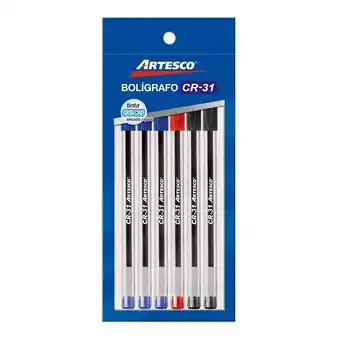 Tottus Blist. boligrafo artesco cr-31 a.n.r x6 oferta