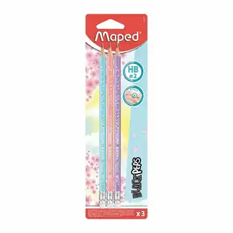 Tottus Lapiz de grafito pastel con goma hb x3 blister oferta