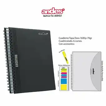 Tottus Cuadernos anillado ejecutivo cuadriculado oferta