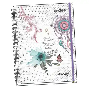 Tottus Cuadernos anillado trendy cuadriculado oferta