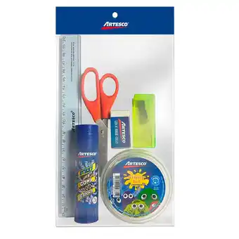 Tottus Limpiatipo,tijera,borrador chico,tajador,goma en b oferta