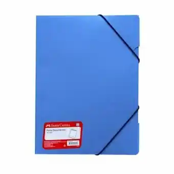 Tottus Porta documentos con liga a-4 azul oferta
