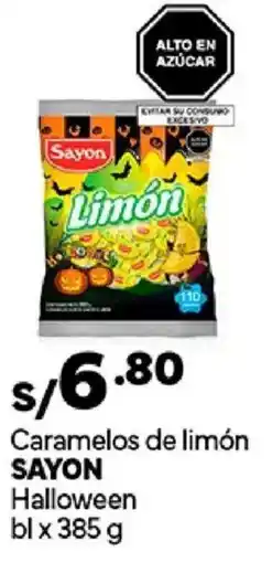 Plaza Vea Sayon Caramelos de limón Halloween oferta