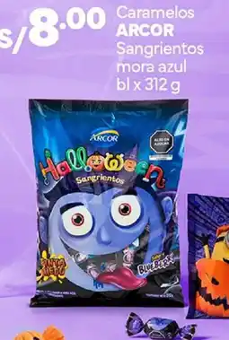 Plaza Vea Arcor caramelos sangrientos mora azul oferta
