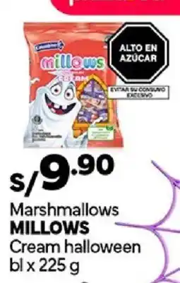 Plaza Vea Millows Marshmallows Cream halloween oferta