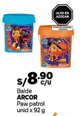 Plaza Vea Arcor balde paw patrol oferta