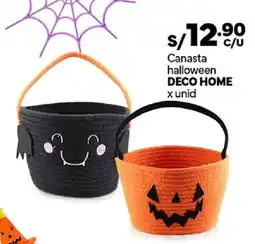 Plaza Vea Deco home canasta halloween oferta