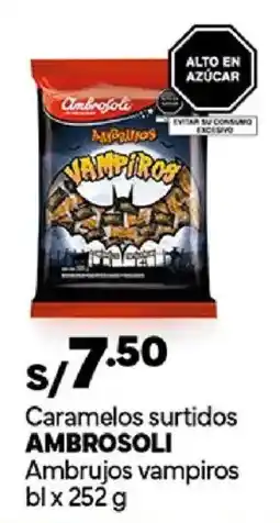 Plaza Vea Ambrosoli caramelos surtidos ambrujos vampiros oferta