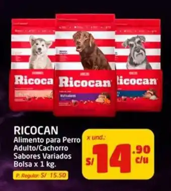 Ricocan Alimento para Perro Adulto/Cachorro Sabores Variados