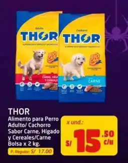MaxiAhorro Thor alimento para perro adulto cachorro sabor carne hígado y cereales carne oferta