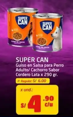 MaxiAhorro Super Can guiso en salsa para perro adulto/ cachorro sabor cordero oferta