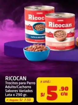 MaxiAhorro Ricocan trocitos para perro adulto/cachorro sabores variados oferta