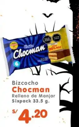 Vega Chocman bizcocho relleno de manjar oferta
