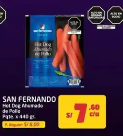 MaxiAhorro San Fernando Hot Dog Ahumado de Pollo oferta