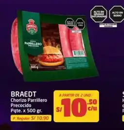 MaxiAhorro Braedt chorizo parrillero precocido oferta