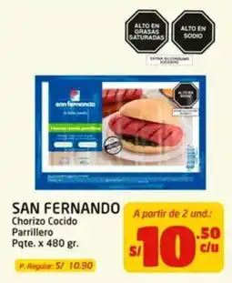 MaxiAhorro San Fernando chorizo cocido parrillero oferta