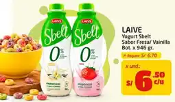 MaxiAhorro Laive yogurt sbelt sabor fresa vainilla oferta