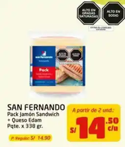 MaxiAhorro San Fernando pack jamón sandwich + queso edam oferta