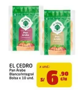 MaxiAhorro El Cedro pan árabe blanco/integral oferta