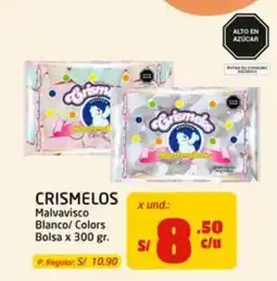 MaxiAhorro Crismelos malvavisco blanco/colors oferta