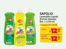 MaxiAhorro Sapolio lavavajilla liquido aromas variados oferta
