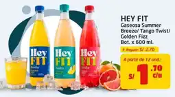 MaxiAhorro Hey Fit Gaseosa Summer Breeze/ Tango Twist/ Golden Fizz oferta