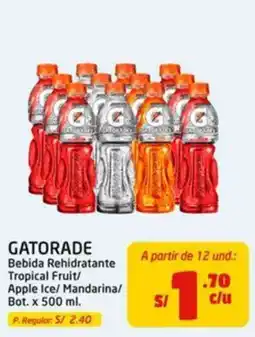 MaxiAhorro Gatorade bebida rehidratante tropical fruit apple ice mandarina oferta