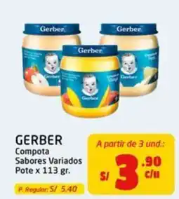 MaxiAhorro Gerber compota sabores variados oferta