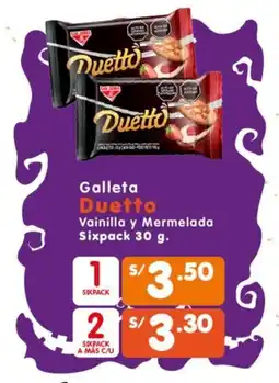 Vega Duetto Galleta Vainilla y Mermelada oferta