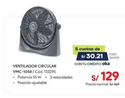 Hiraoka Ventilador circular VMC-1058 oferta