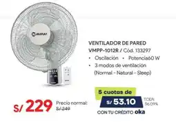 Hiraoka Amiray ventilador de pared oferta