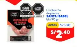 Mass Santa Isabel chicharrón de prensa oferta