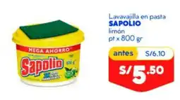 Mass Sapolio lavavajilla en pasta limón oferta
