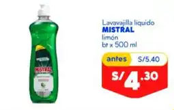 Mass Mistral lavavajilla líquido limón oferta
