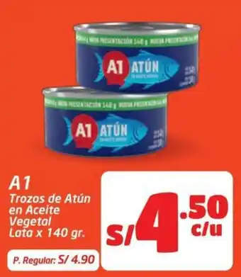 A1 trozos de atún en aceite vegetal
