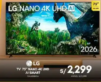LG TV 75" NANO 4K UHD AI SMART
