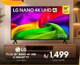 La Curacao LG TV LG 58" NANO 4K UHD AI SMART TV oferta