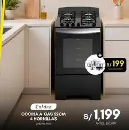 La Curacao Coldex cocina a gas 52cm 4 hornillas oferta