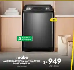La Curacao Mabe lavadora propela automática diamond gray oferta