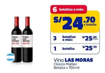 Las Moras vino clásico malbec