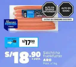 Makro Aro salchicha frankfurter oferta
