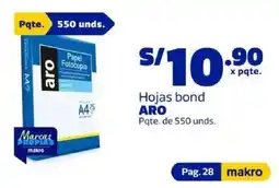Makro Aro hojas bond oferta