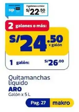 Makro Aro quitamanchas liquido oferta