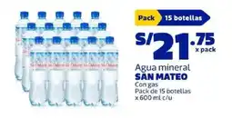 Makro San Mateo agua mineral con gas oferta
