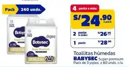 Makro Babysec toallitas húmedas oferta
