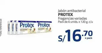 Makro Jabón antibacterial protex pack de 6 unid x 120g oferta