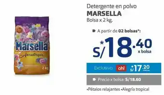 Makro Detergente en polvo marsella 2kg oferta