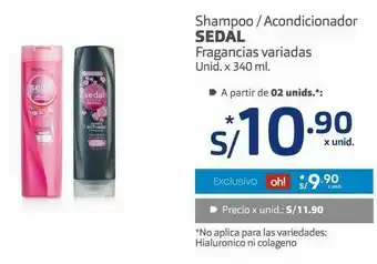 Makro Shampoo / acondicionador sedal 340ml oferta