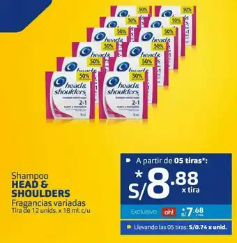Makro Shampoo head & shoulders 12un oferta